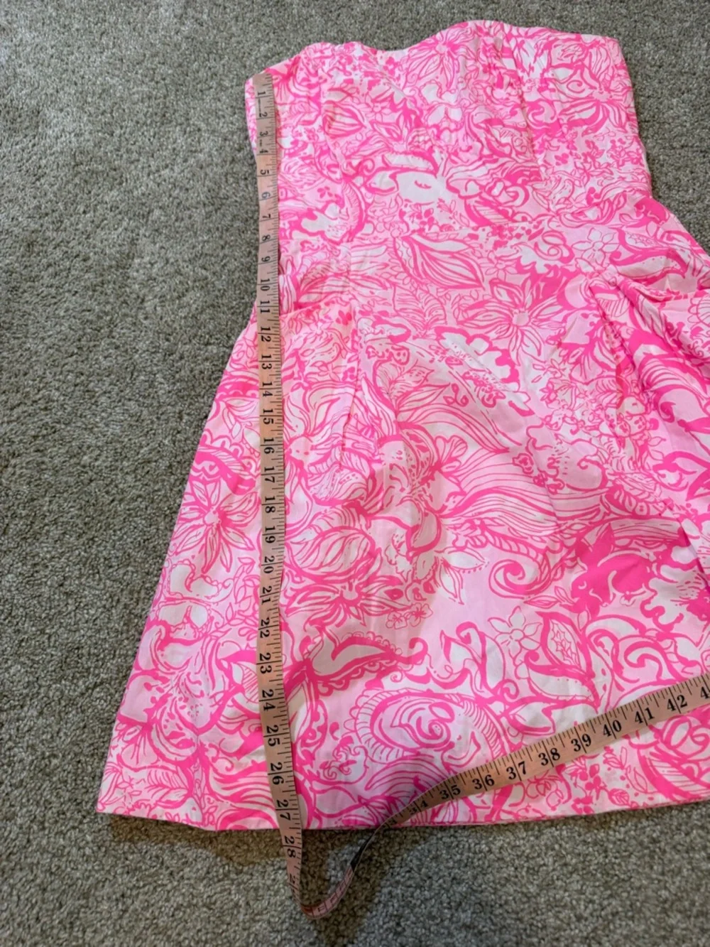 Lilly Pulitzer Pink Floral Strapless Sundress - Picture 6 of 10